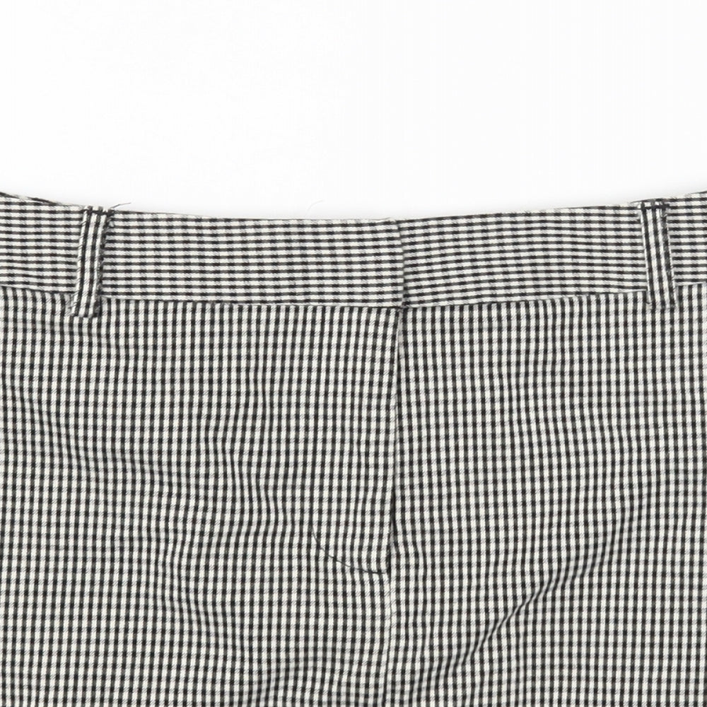 Topshop Womens Multicoloured Check Polyester Mini Skirt Size 8 Zip
