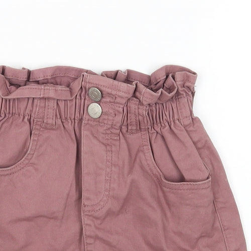 George Girls Purple Cotton Mini Skirt Size 8-9 Years Regular Button