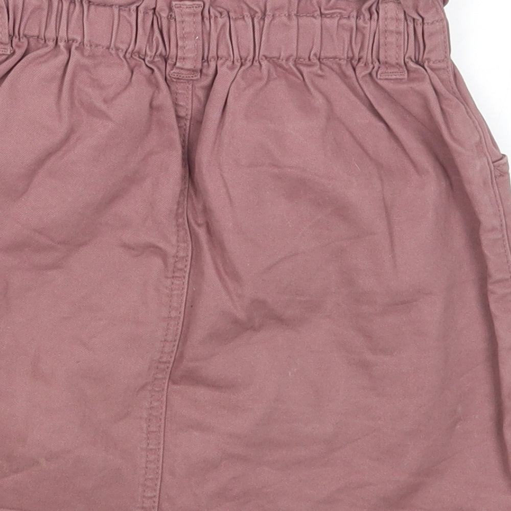 George Girls Purple Cotton Mini Skirt Size 8-9 Years Regular Button