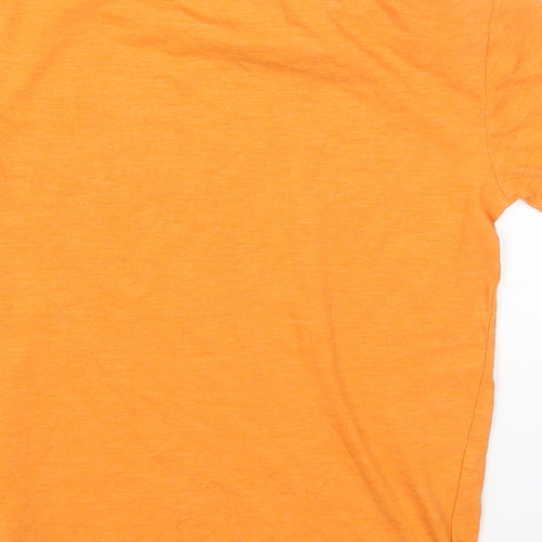 NEXT Boys Orange Cotton Basic T-Shirt Size 5 Years Round Neck Pullover