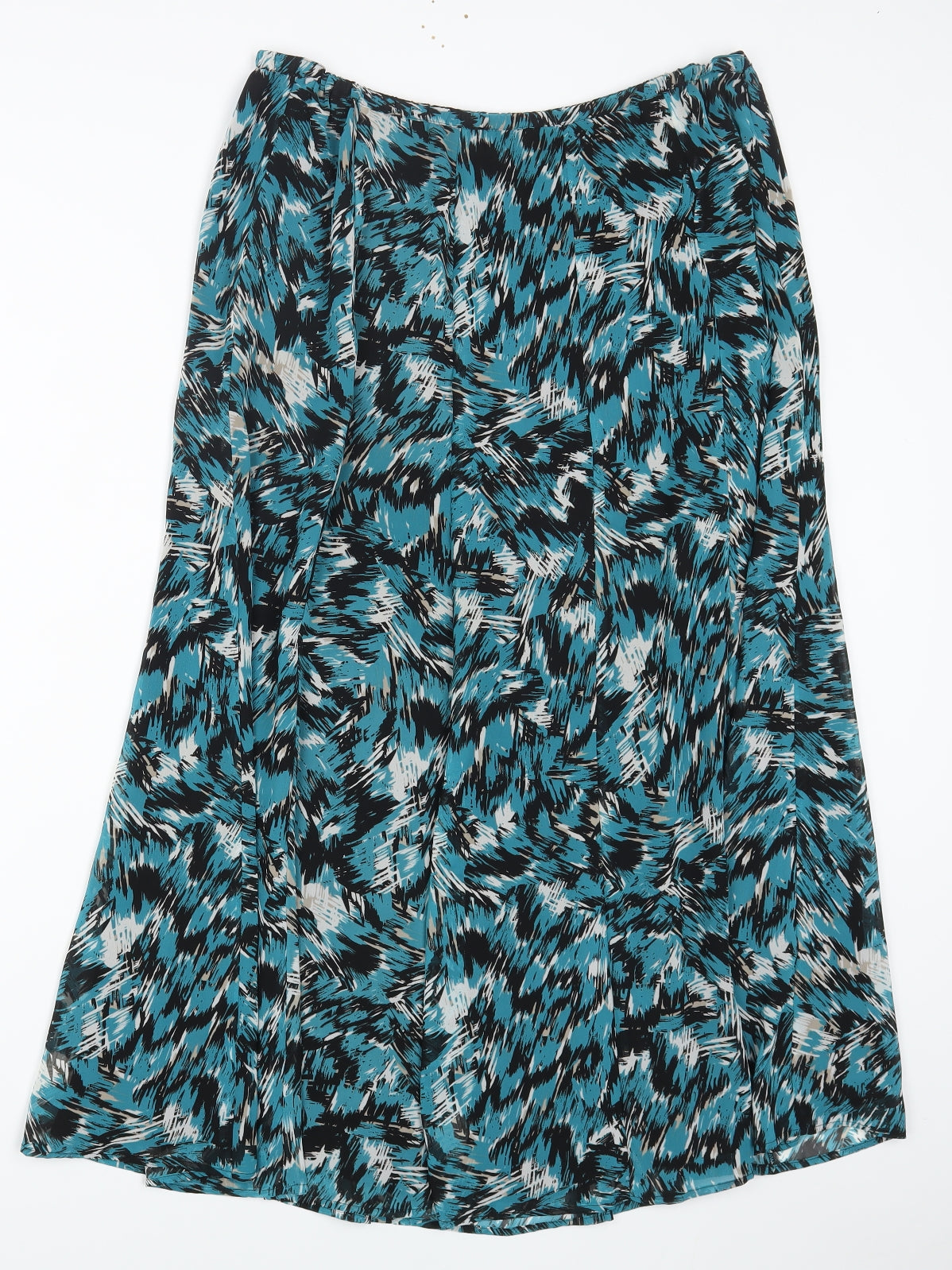 Windsmoor Womens Multicoloured Geometric Polyester A-Line Skirt Size 14 Zip