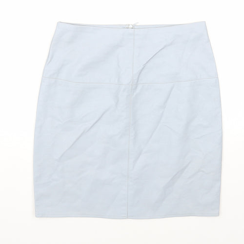 Missguided Womens Blue Polyester Mini Skirt Size 8 Zip