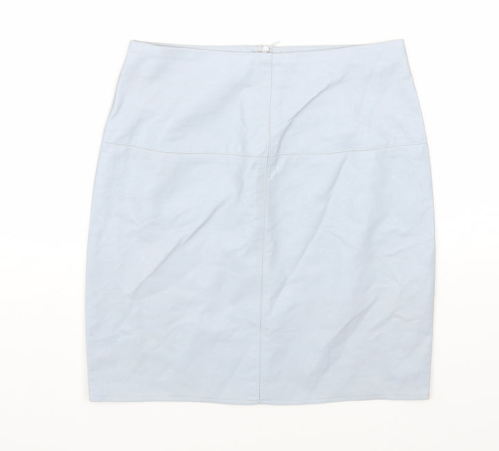 Missguided Womens Blue Polyester Mini Skirt Size 8 Zip
