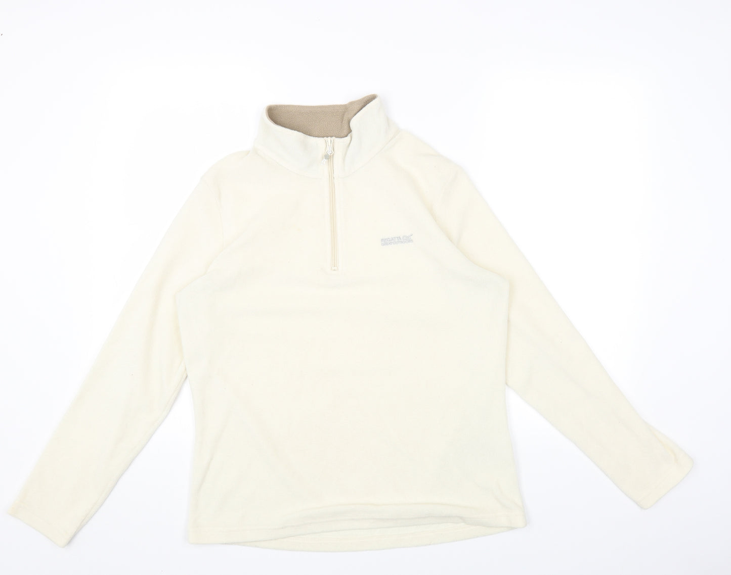 Regatta Womens White Round Neck Polyester Pullover Jumper Size 12