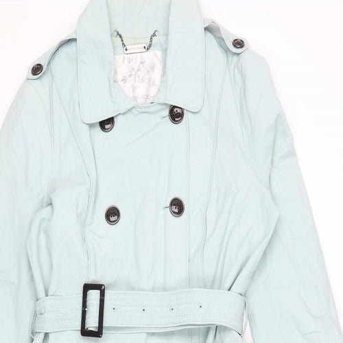 John Rocha Womens Blue Jacket Coat Size 12 Button