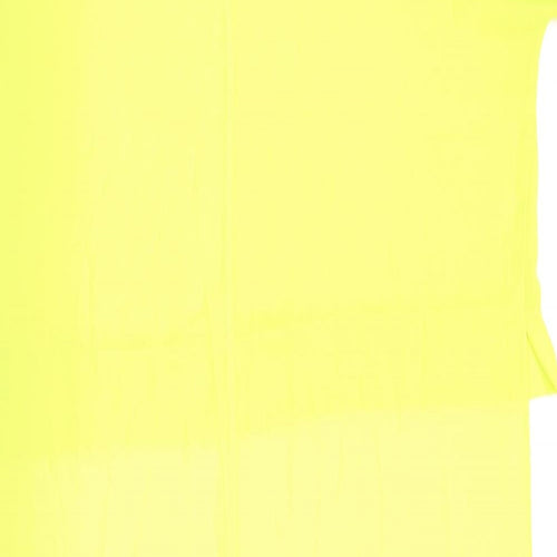 River Island Womens Yellow Polyester Basic Blouse Size 14 Boat Neck - Cropped front