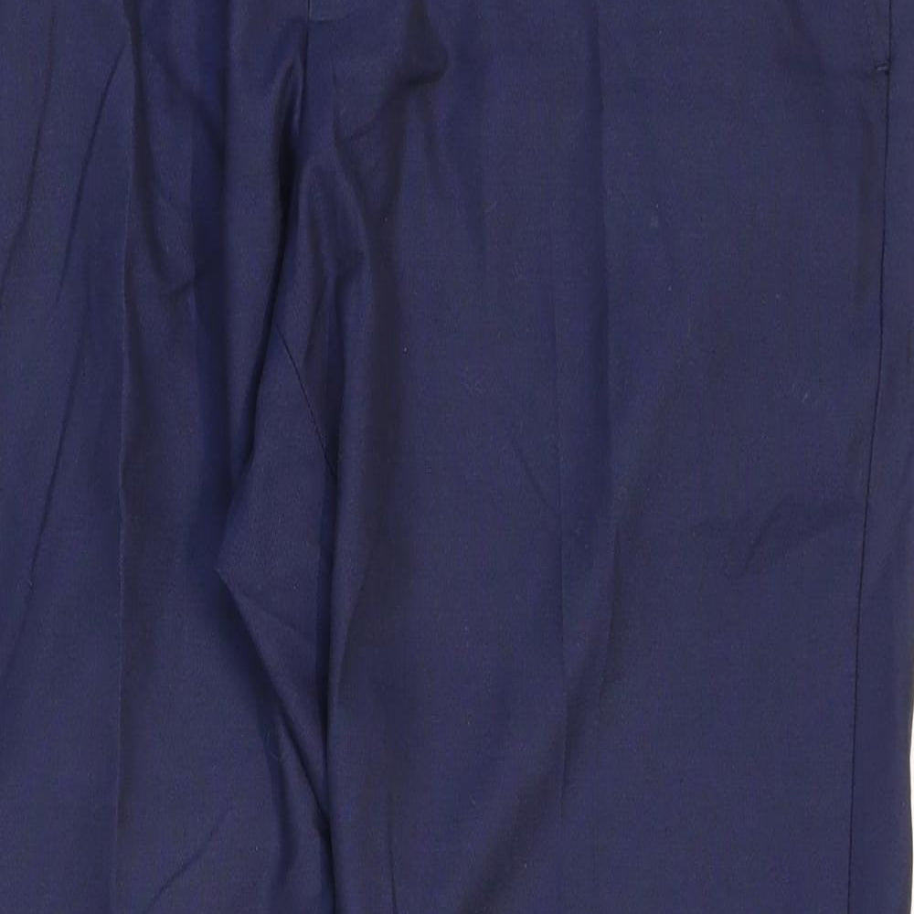 Marks and Spencer Mens Blue Polyester Dress Pants Trousers Size 38 in L29 in Regular Zip