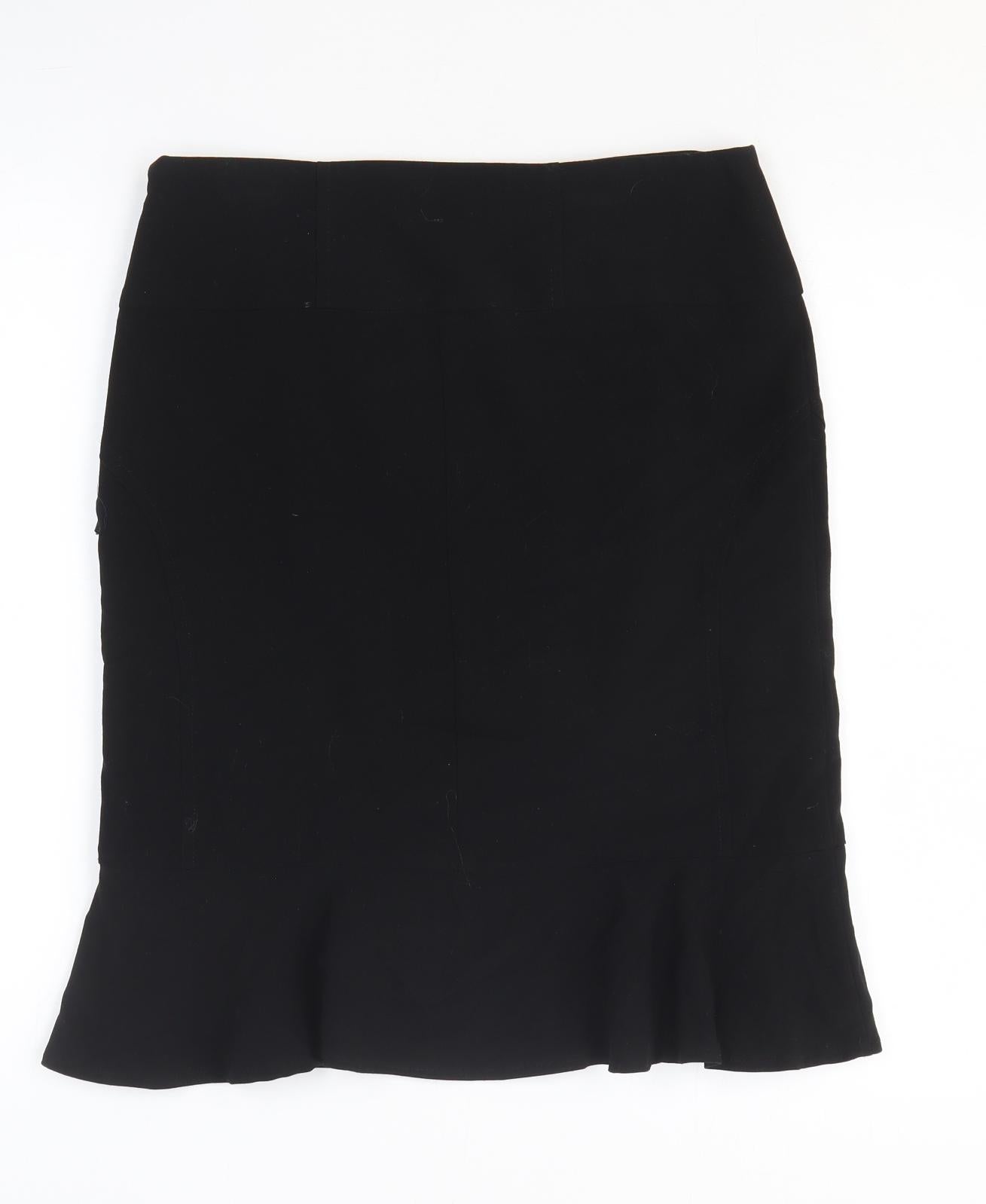 South Womens Black Polyester Straight & Pencil Skirt Size 12