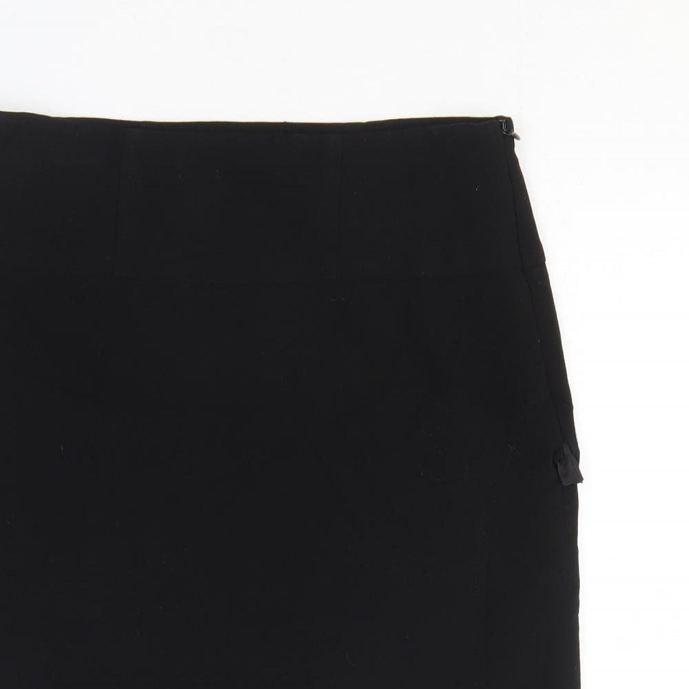 South Womens Black Polyester Straight & Pencil Skirt Size 12