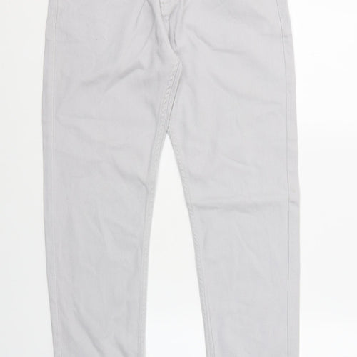 Denim & Co. Womens Grey Cotton Skinny Jeans Size 10 L32 in Slim Zip
