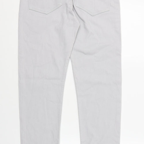 Denim & Co. Womens Grey Cotton Skinny Jeans Size 10 L32 in Slim Zip