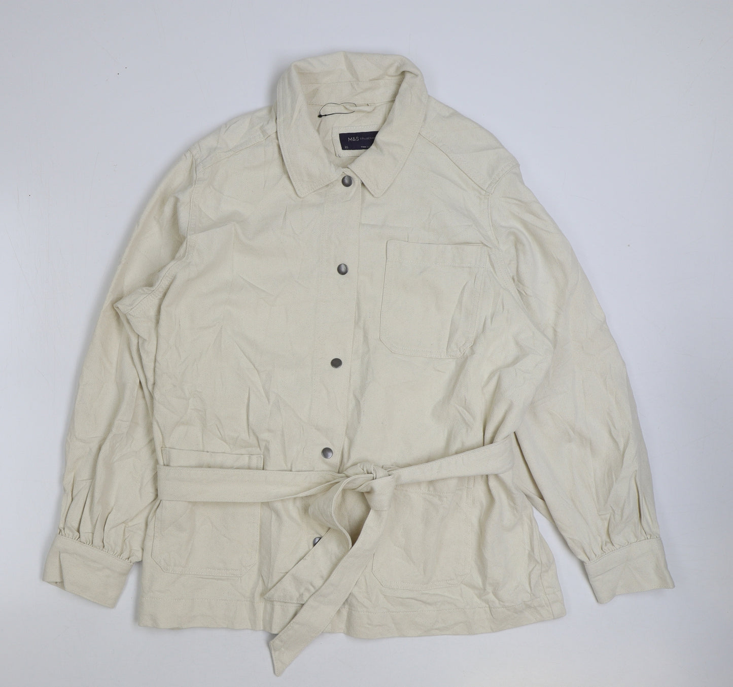 Marks and Spencer Womens Ivory Jacket Size 20 Button