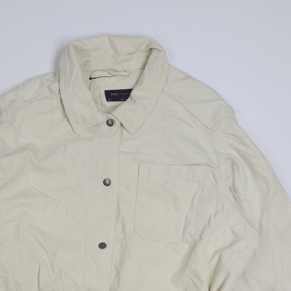 Marks and Spencer Womens Ivory Jacket Size 20 Button