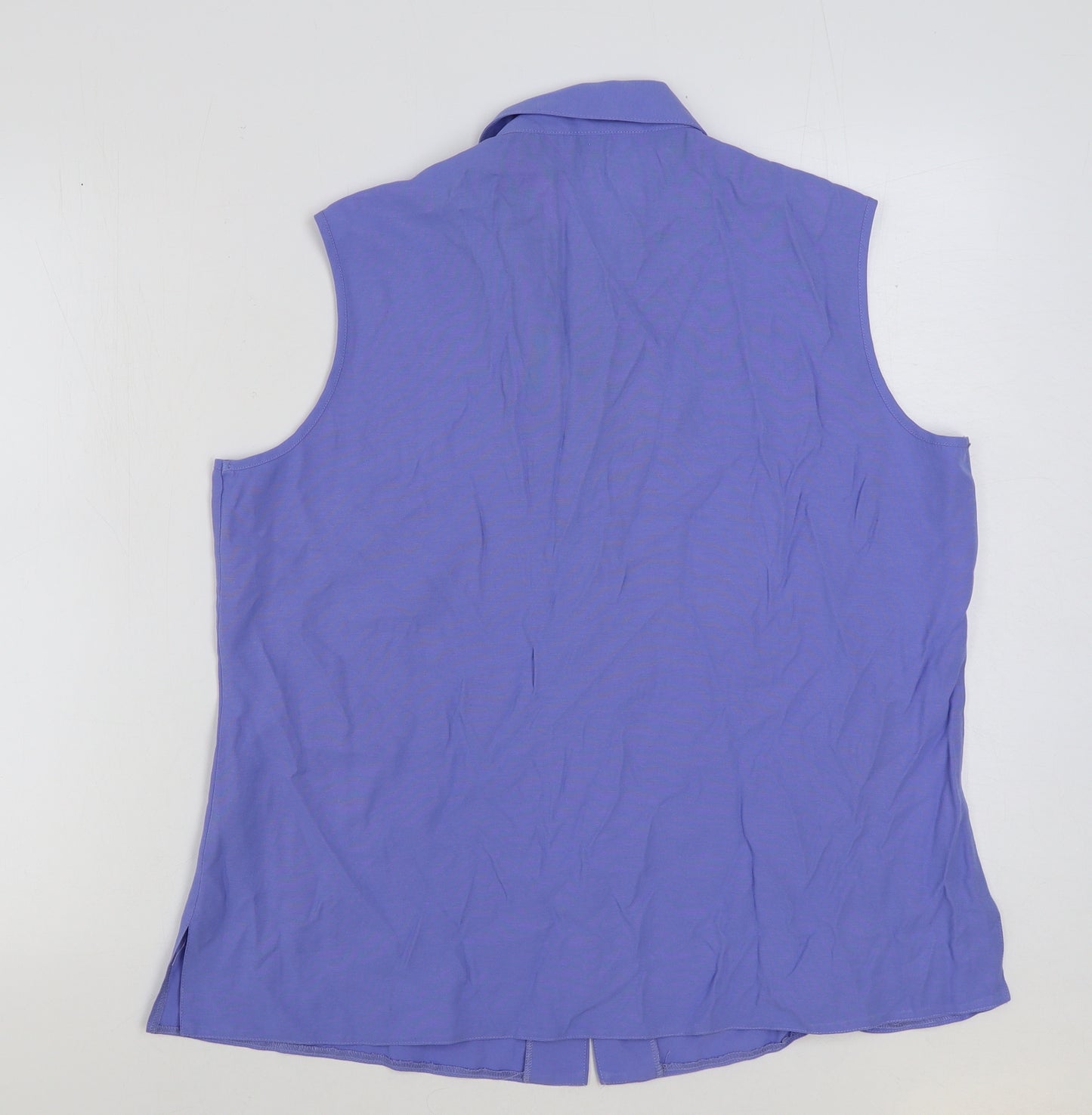 Bonmarché Womens Blue Polyester Basic Blouse Size 20 Collared