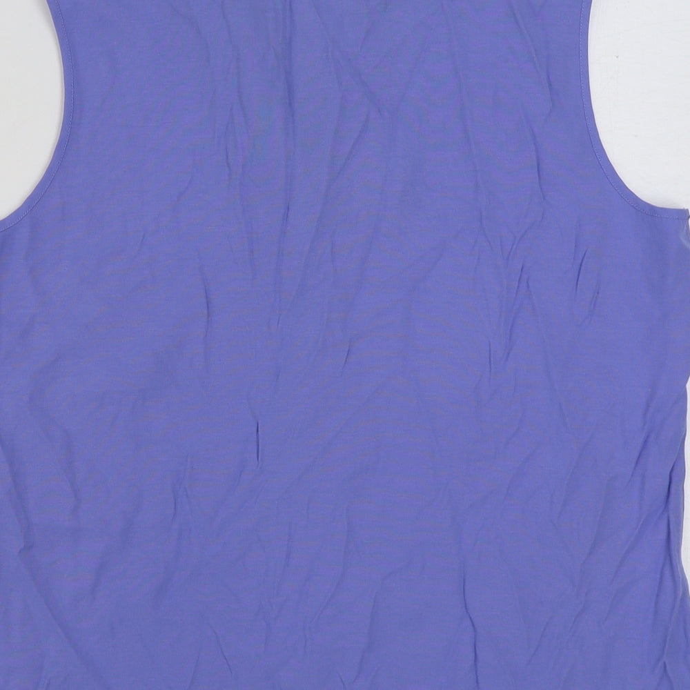 Bonmarché Womens Blue Polyester Basic Blouse Size 20 Collared