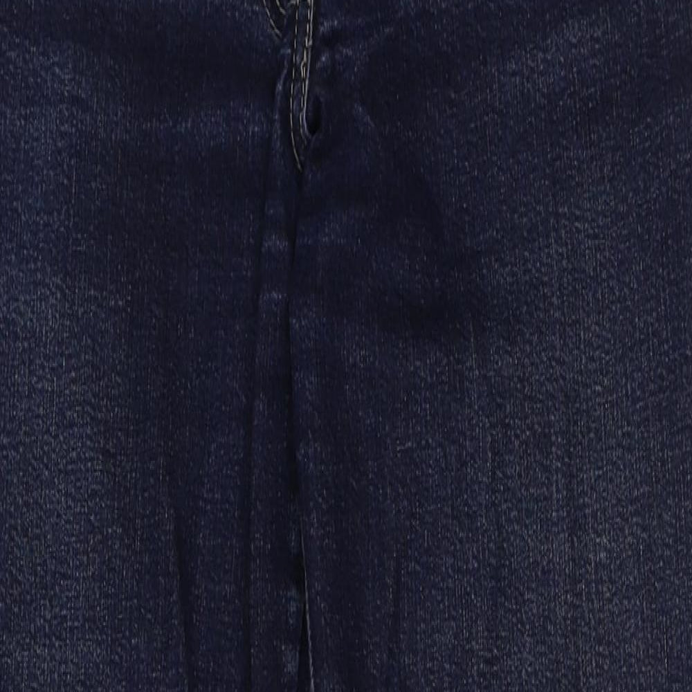 Monsoon Womens Blue Cotton Straight Jeans Size 10 L30 in Regular Button