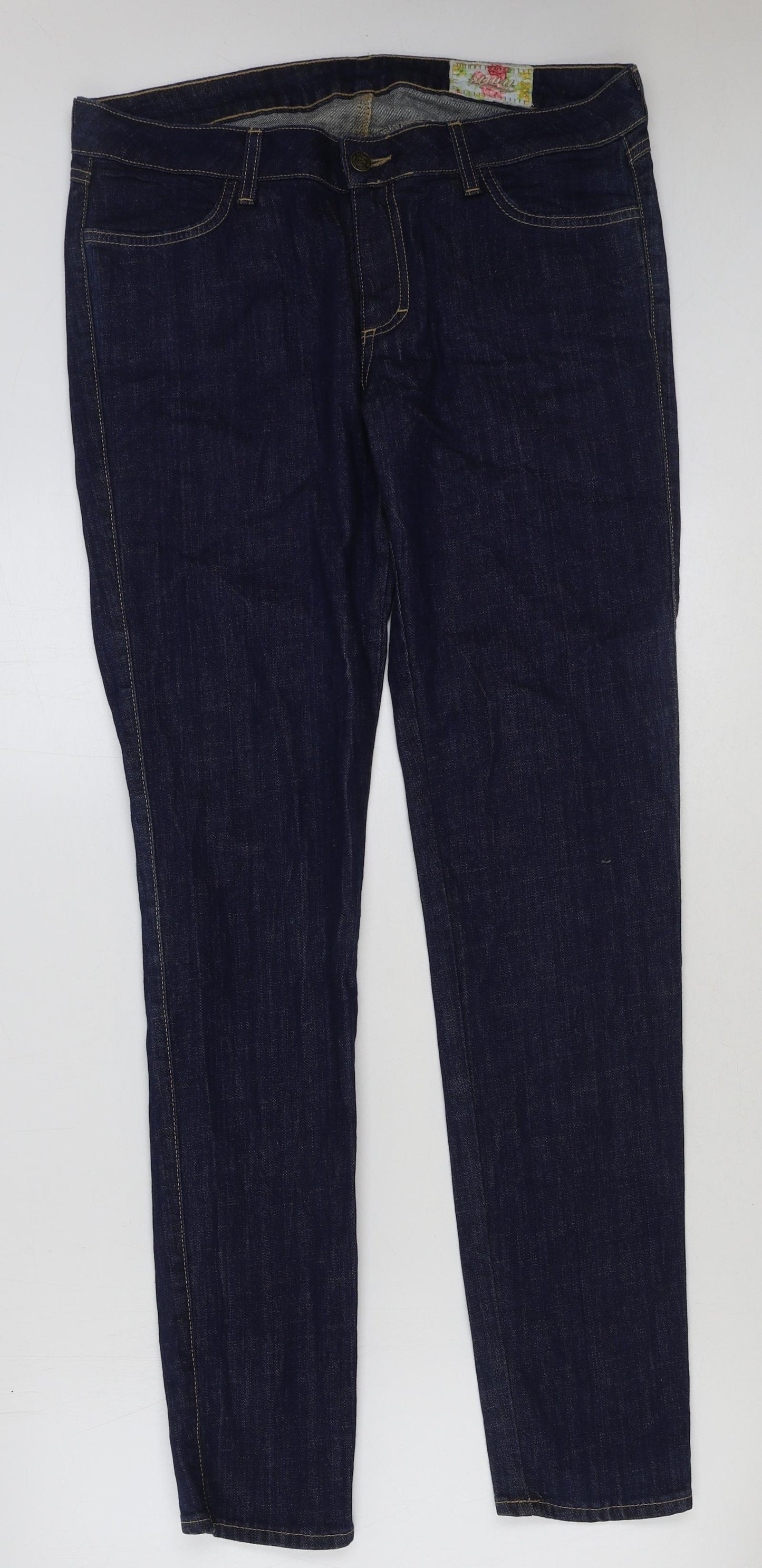 Sivy Womens Blue Cotton Skinny Jeans Size 32 in L34 in Regular Button