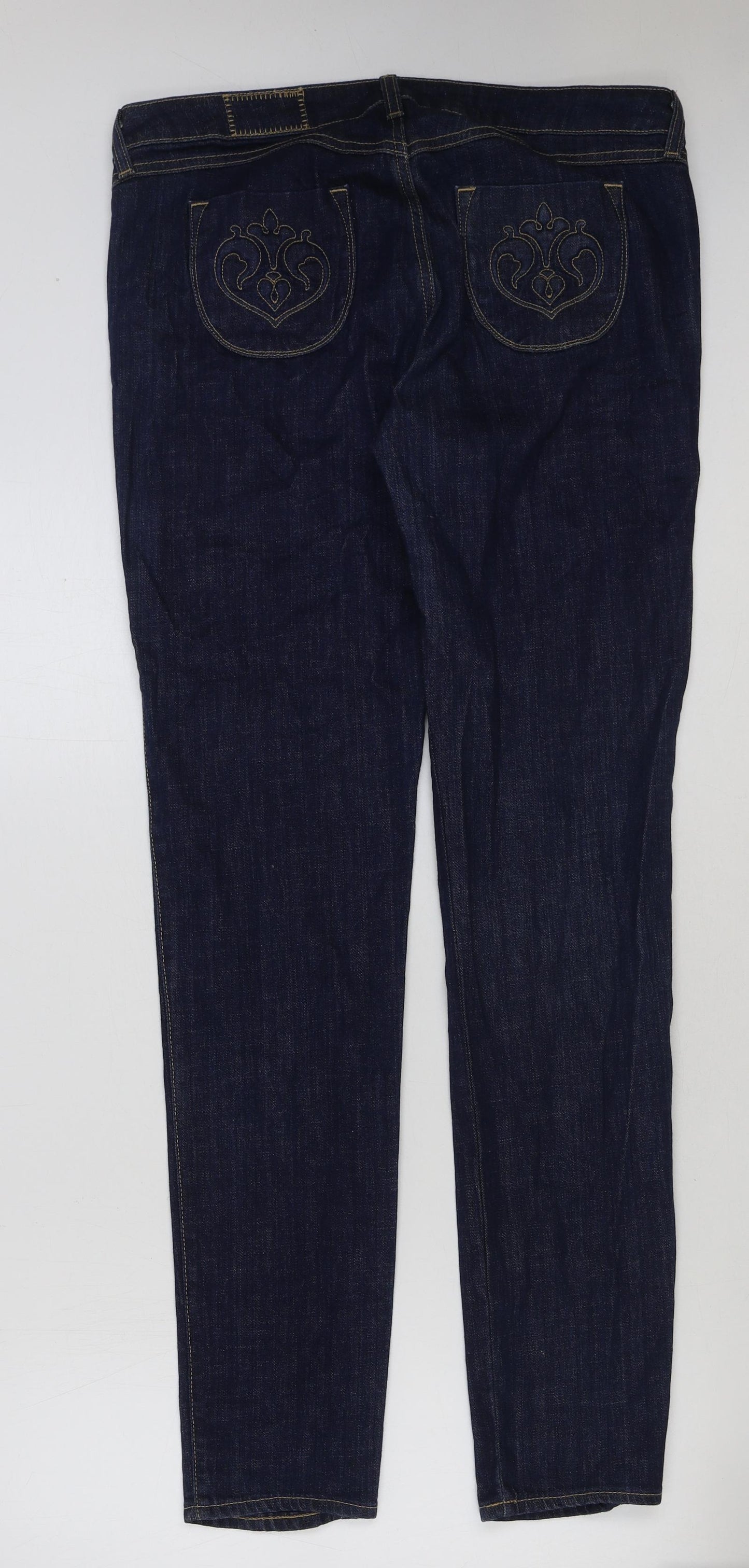 Sivy Womens Blue Cotton Skinny Jeans Size 32 in L34 in Regular Button