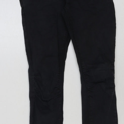 Preworn Mens Black Cotton Trousers Size S L29 in Regular
