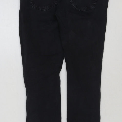 Preworn Mens Black Cotton Trousers Size S L29 in Regular