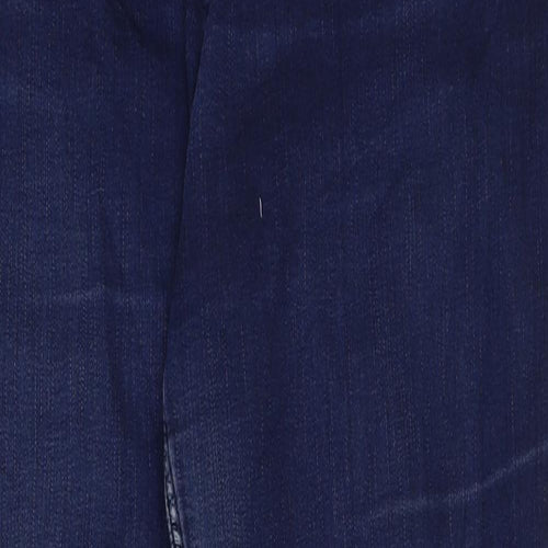 Marks and Spencer Womens Blue Cotton Straight Jeans Size 12 L29 in Regular Button