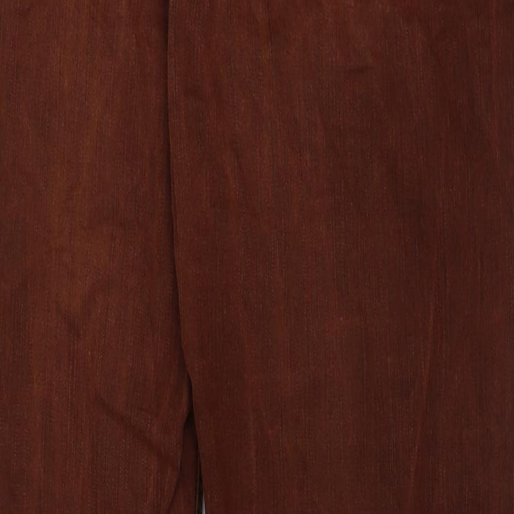 Camel Mens Brown Cotton Trousers Size 34 in L32 in Regular Button