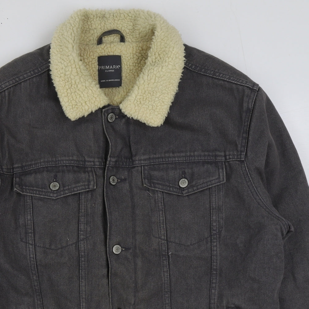 Primark Mens Grey Jacket Size XL Button