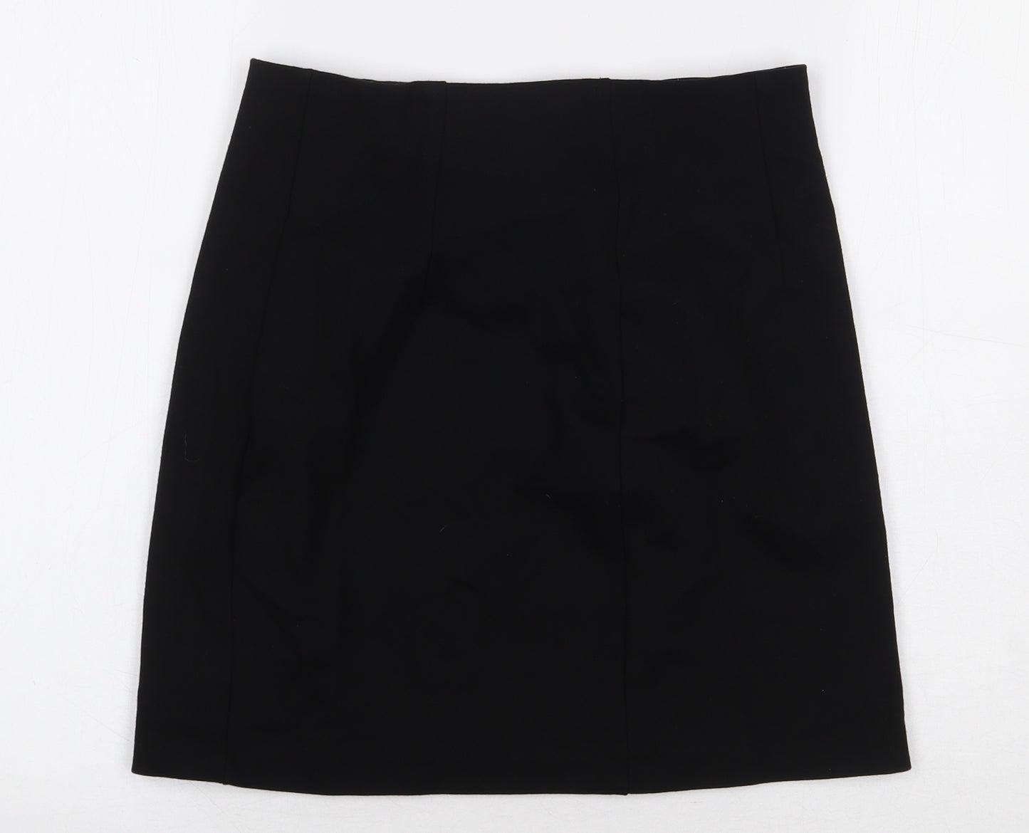 Stradivarius Womens Black Viscose A-Line Skirt Size S