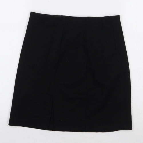 Stradivarius Womens Black Viscose A-Line Skirt Size S