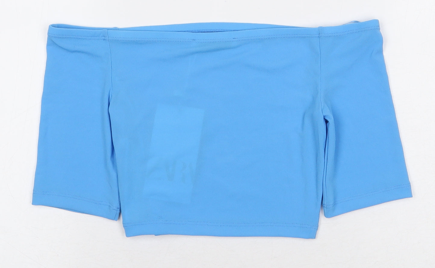 Zara Womens Blue Polyester Cropped T-Shirt Size M Off the Shoulder