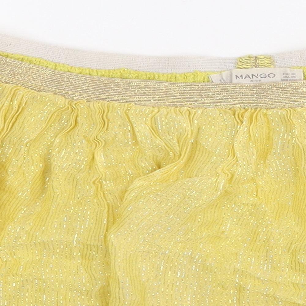 Mango Girls Yellow Cotton Tutu Skirt Size XS Regular Pull On