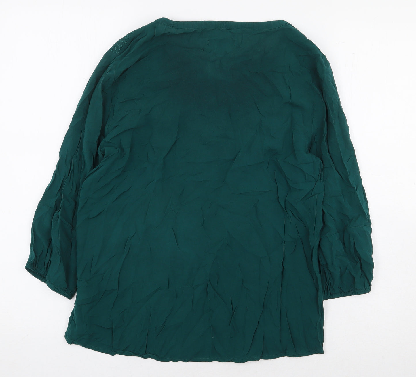 Gap Womens Green Polyester Basic Blouse Size XS Scoop Neck