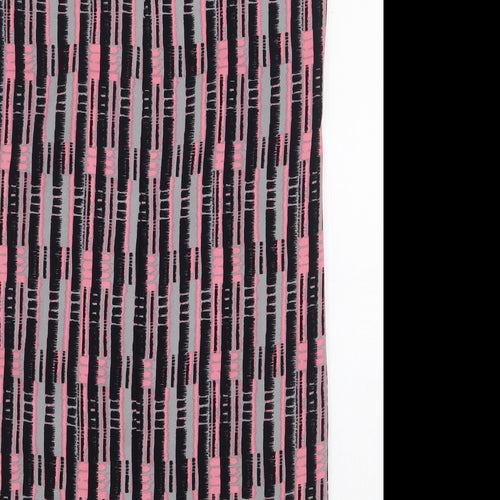 NEXT Womens Multicoloured Geometric Polyester Pencil Dress Size 10 V-Neck Zip