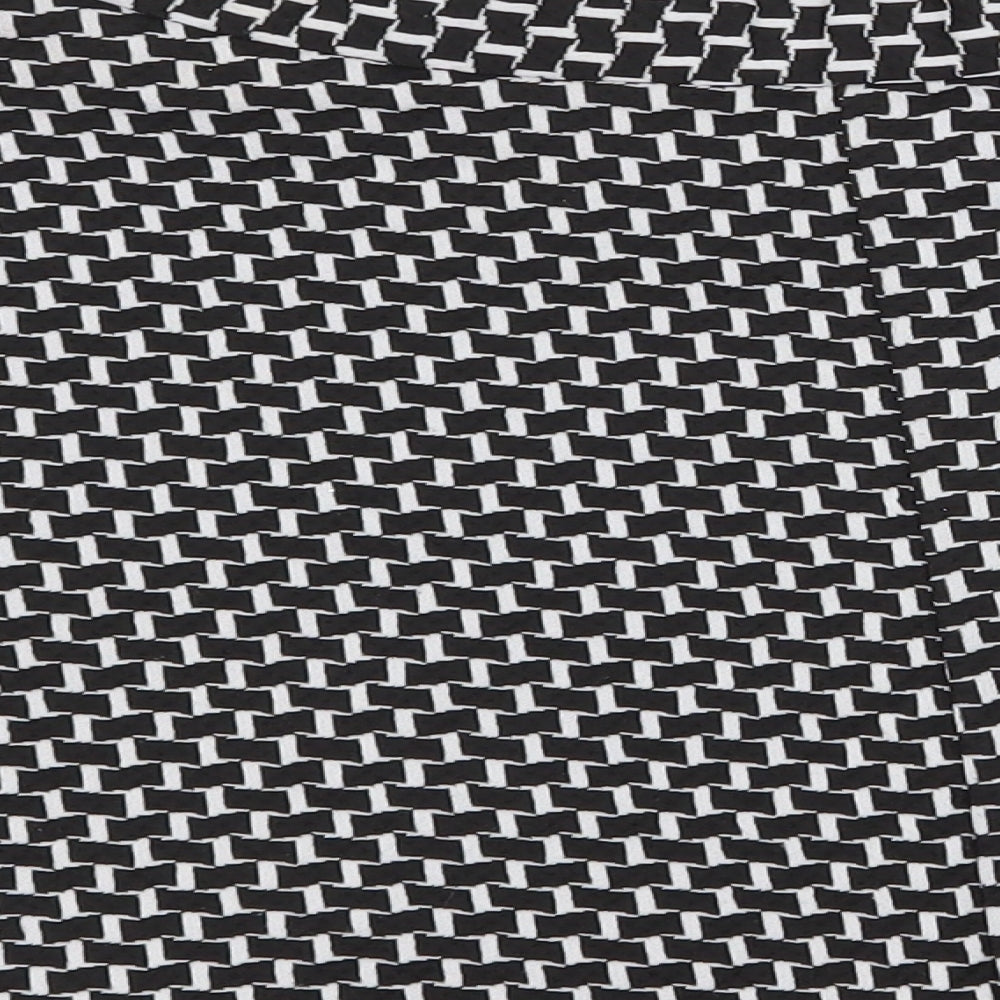 Atmosphere Womens Black Geometric Polyester Skater Skirt Size 8