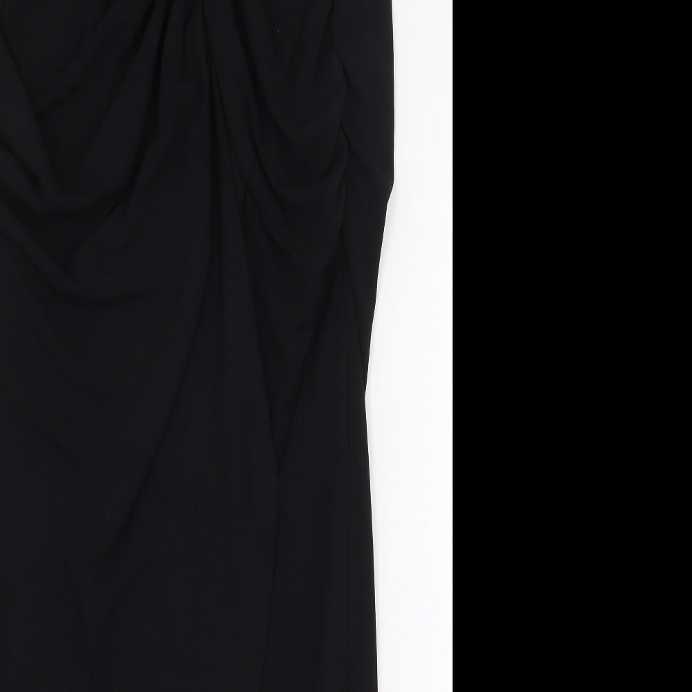 Zara Womens Black Polyester Maxi Skirt Size L