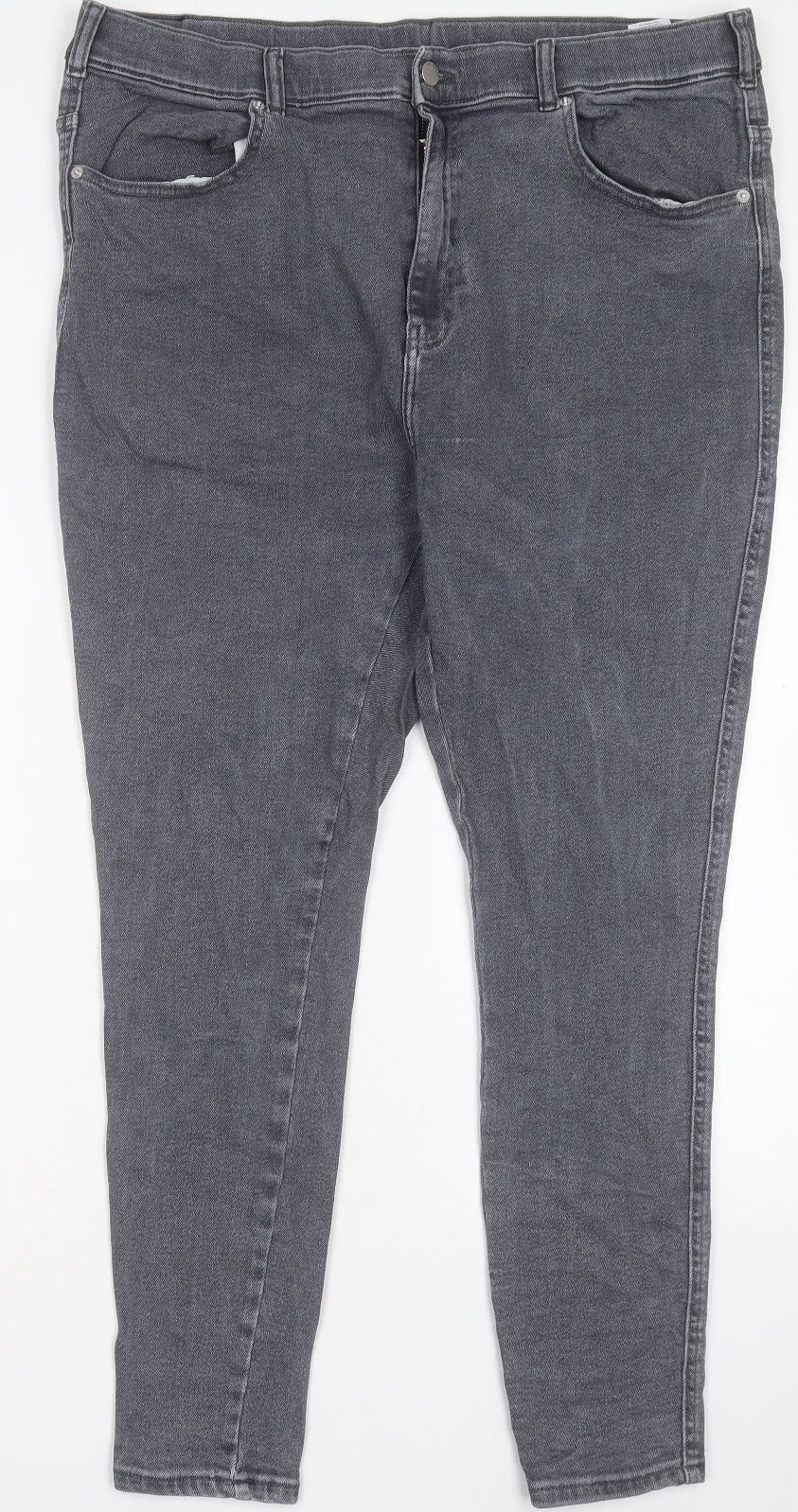 Dr. Denim Mens Grey Cotton Skinny Jeans Size 42 in L28 in Regular Button
