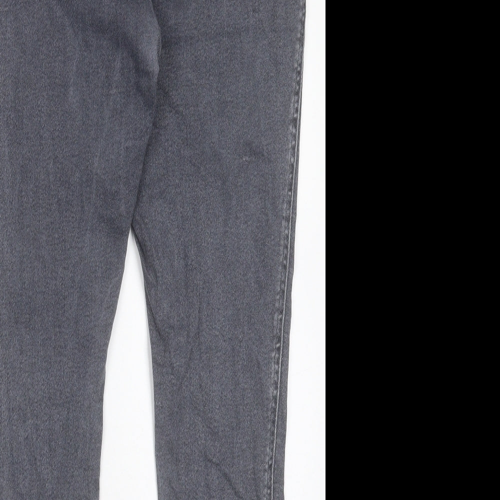 Dr. Denim Mens Grey Cotton Skinny Jeans Size 42 in L28 in Regular Button