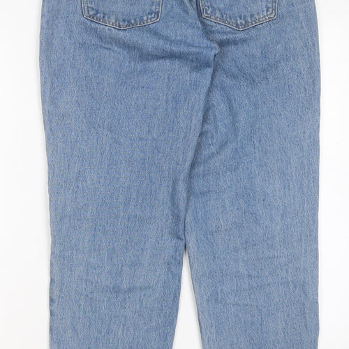 ASOS Womens Blue Cotton Straight Jeans Size 25 in L30 in Regular Button