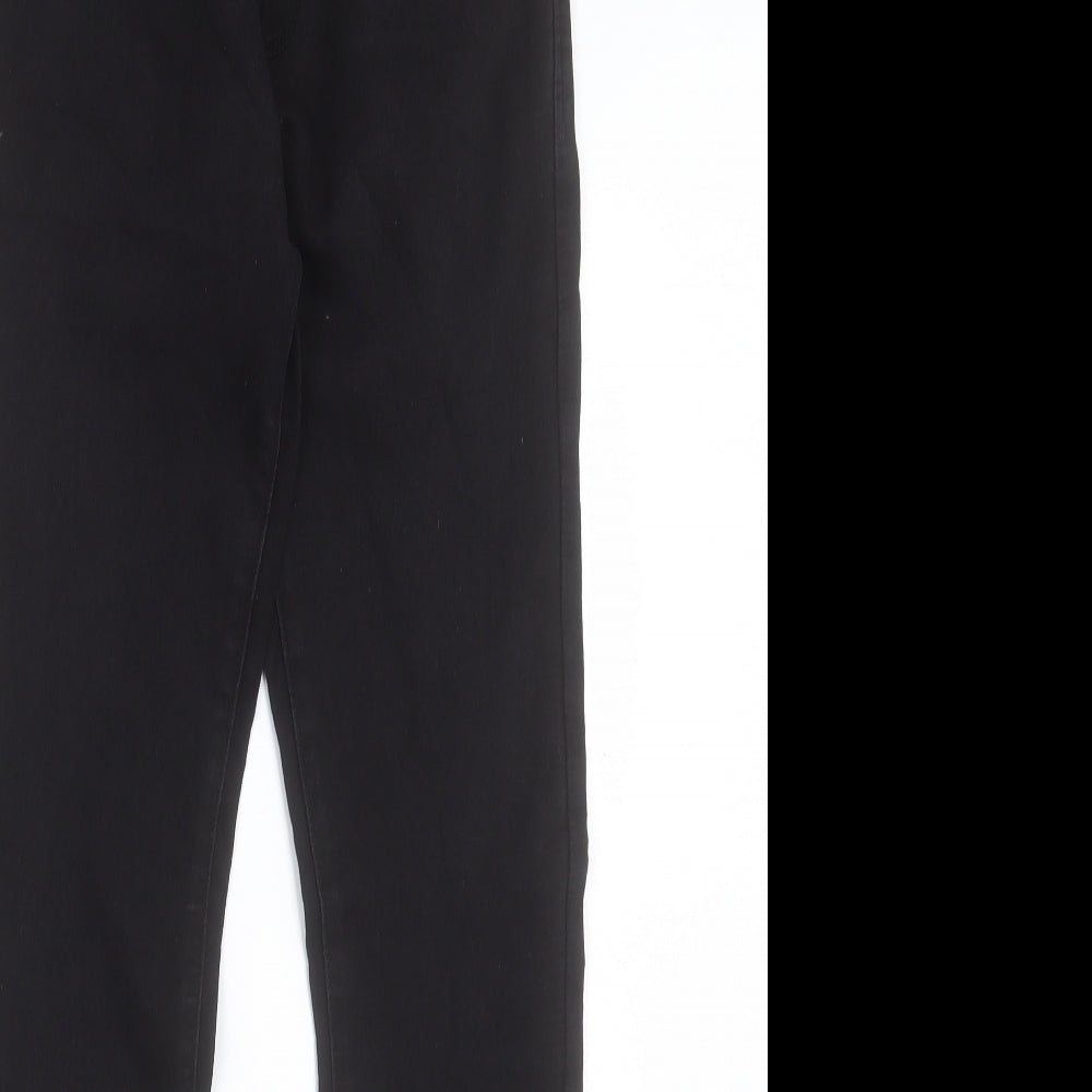 NEXT Mens Black Cotton Skinny Jeans Size 30 in L31 in Regular Button