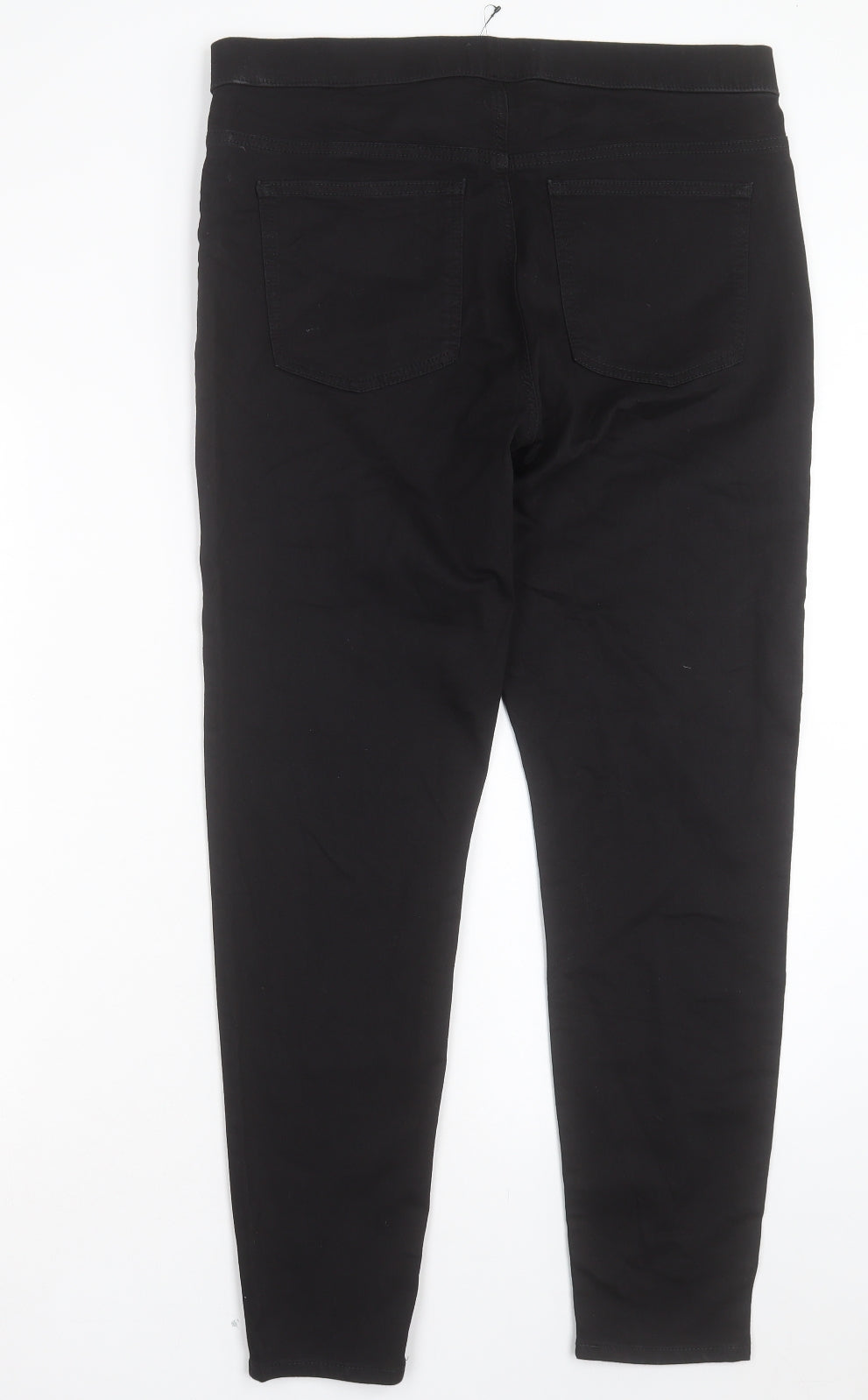 NEXT Womens Black Cotton Jegging Trousers Size 16 L28 in Regular