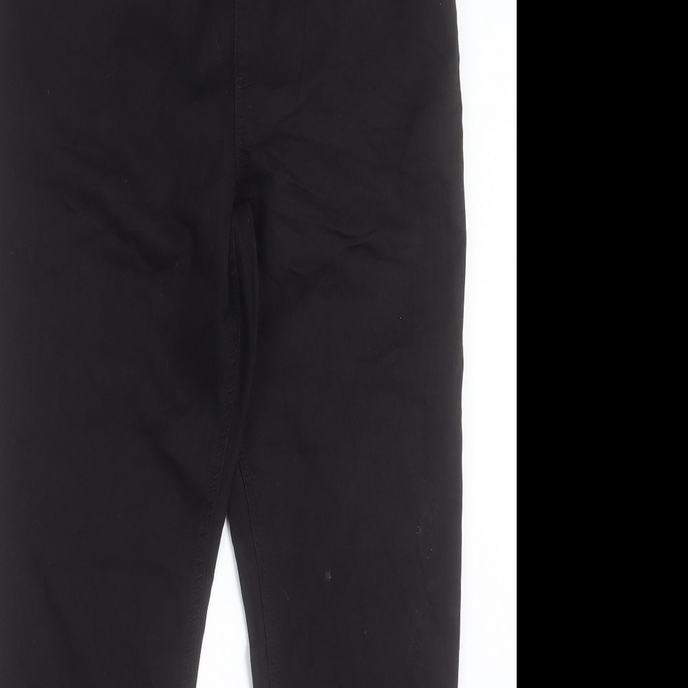 NEXT Womens Black Cotton Jegging Trousers Size 16 L28 in Regular