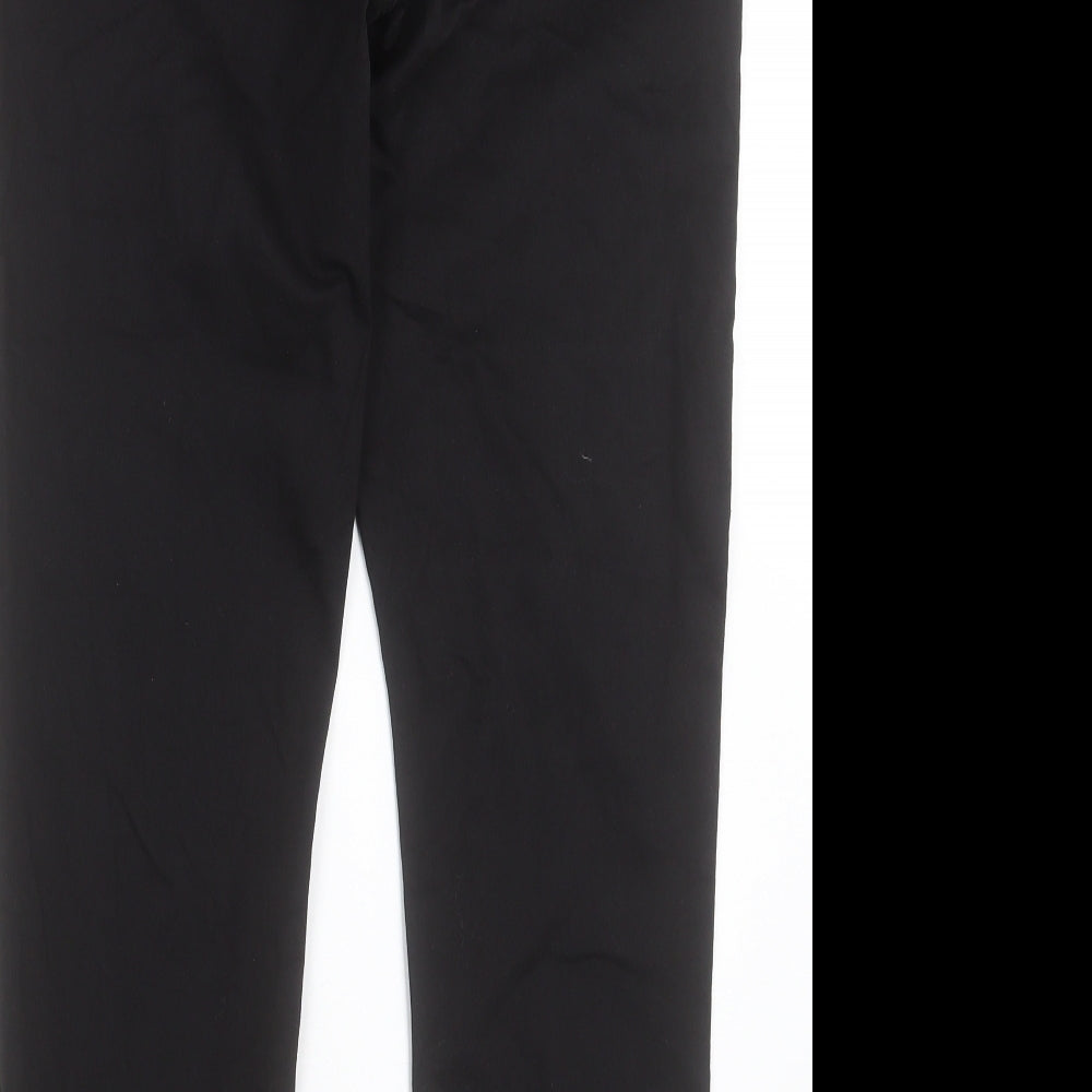NEXT Womens Black Cotton Jegging Trousers Size 16 L28 in Regular