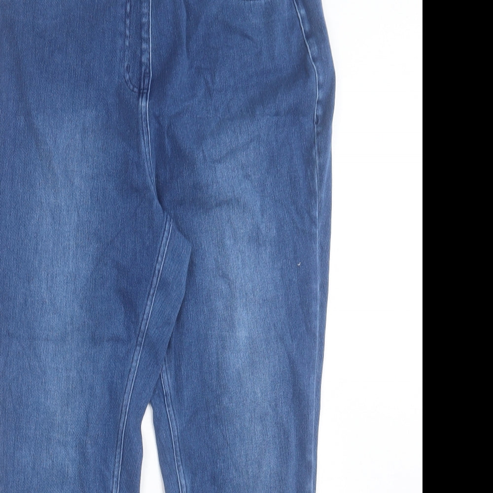 NEXT Womens Blue Cotton Cropped Jeans Size 14 L24 in Regular