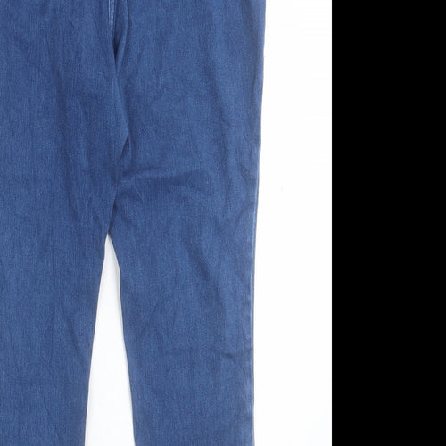 NEXT Womens Blue Cotton Cropped Jeans Size 14 L24 in Regular