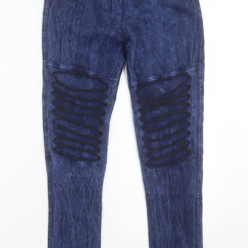 Preworn Womens Blue Cotton Jegging Trousers Size 30 in L28 in Regular