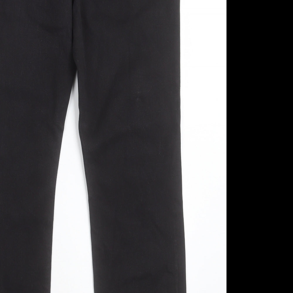 George Womens Black Cotton Straight Jeans Size 16 L27 in Regular Button