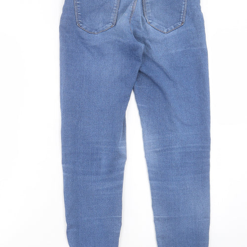Denim & Co. Womens Blue Cotton Skinny Jeans Size 8 L29 in Regular Button