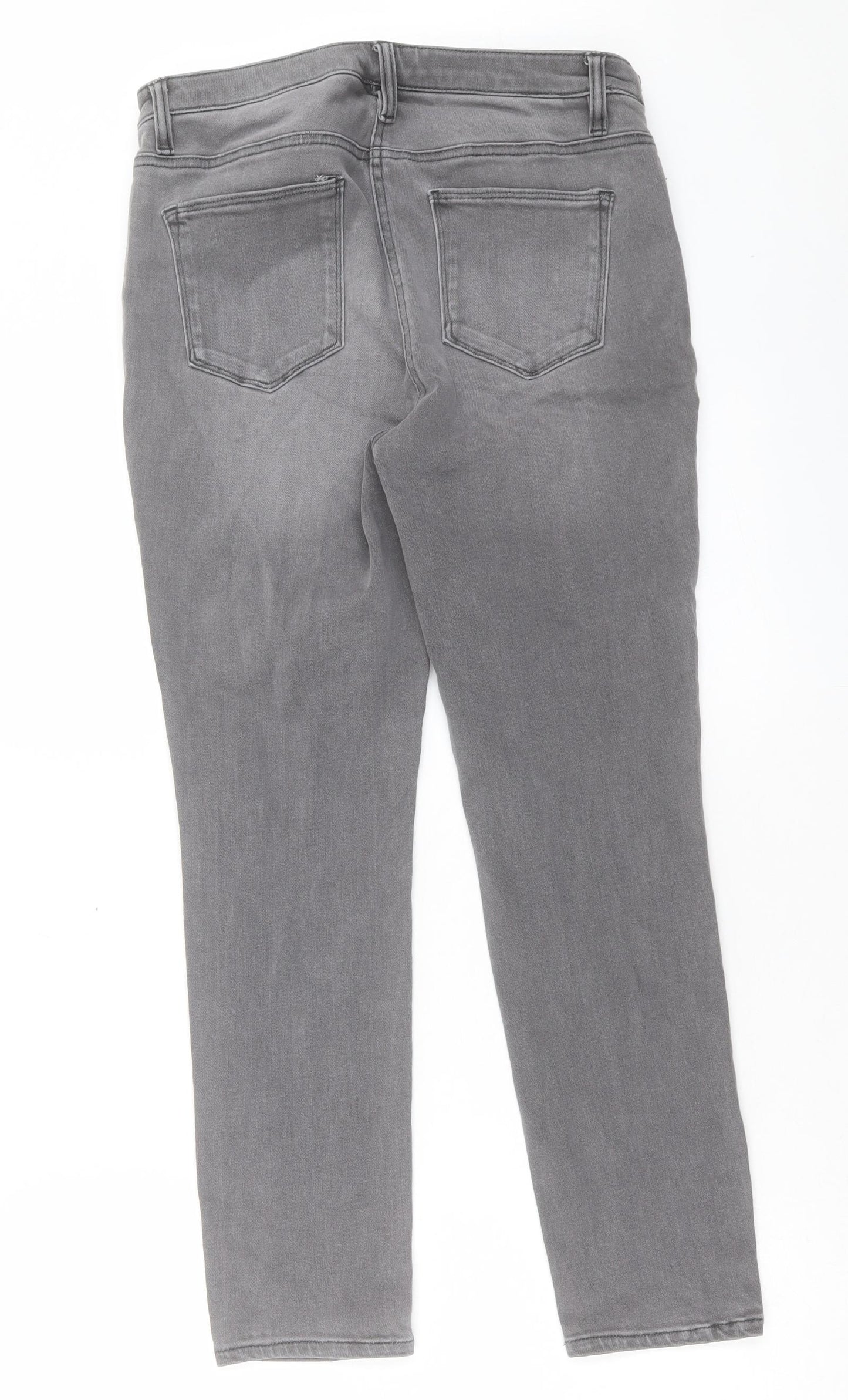 NEXT Womens Grey Cotton Jegging Trousers Size 10 L26 in Regular