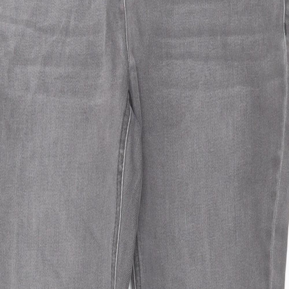 NEXT Womens Grey Cotton Jegging Trousers Size 10 L26 in Regular