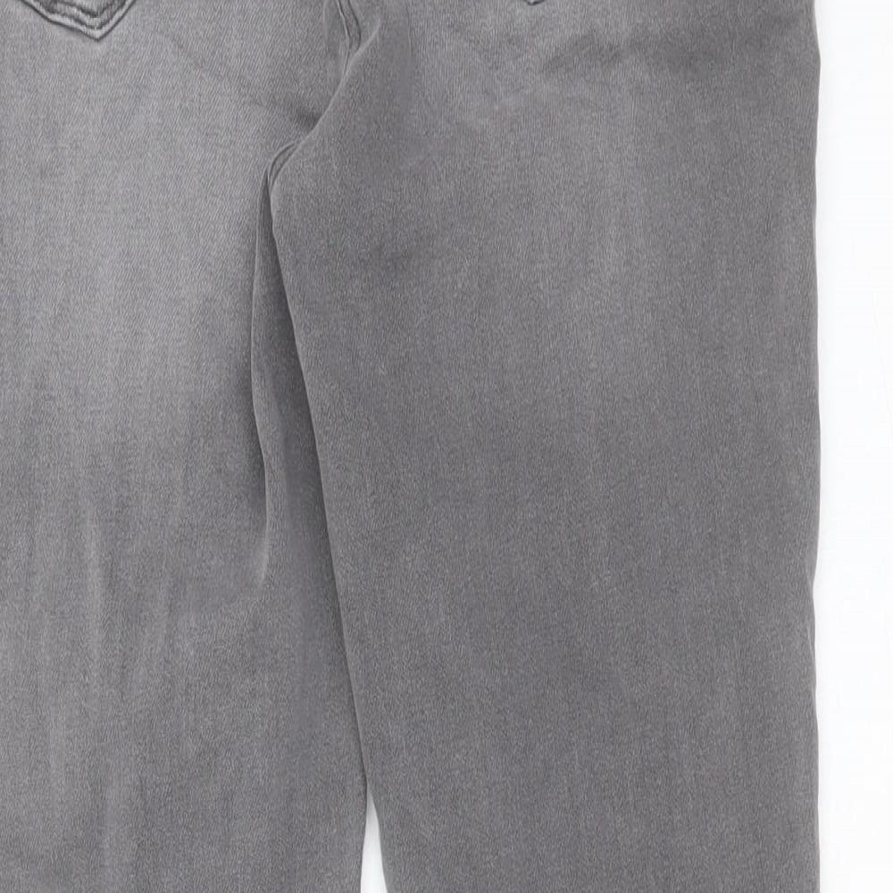 NEXT Womens Grey Cotton Jegging Trousers Size 10 L26 in Regular